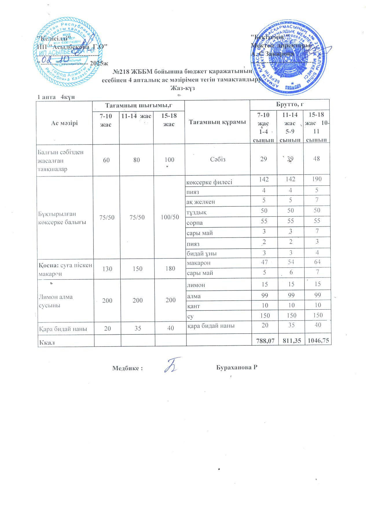 1 апта 4 күн