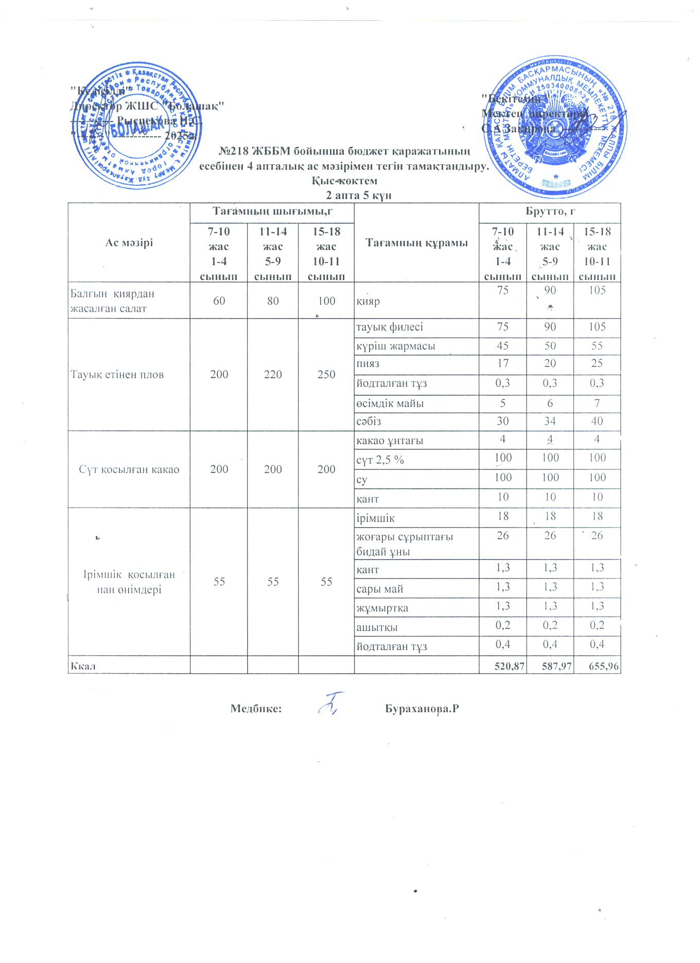 2 апта 5 күн