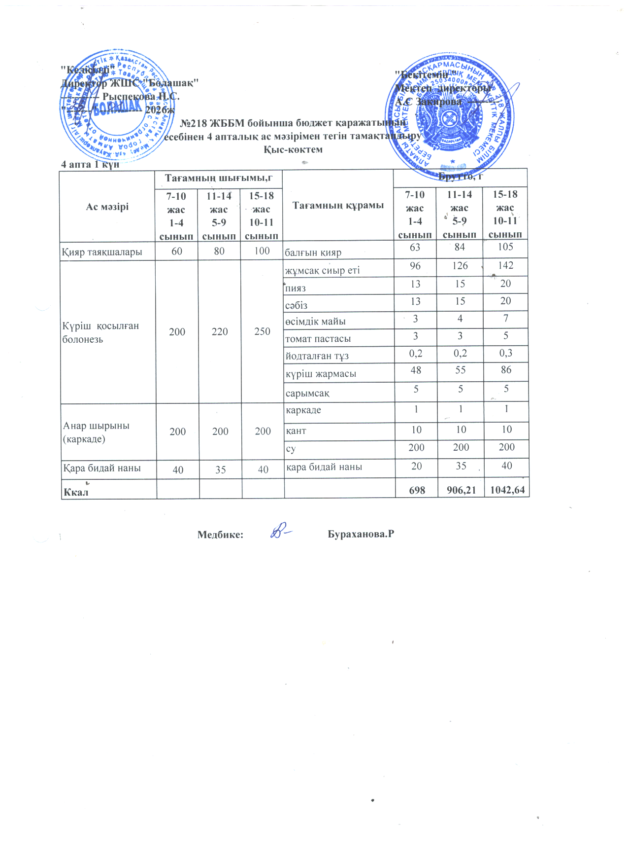 4  апта 1 күн