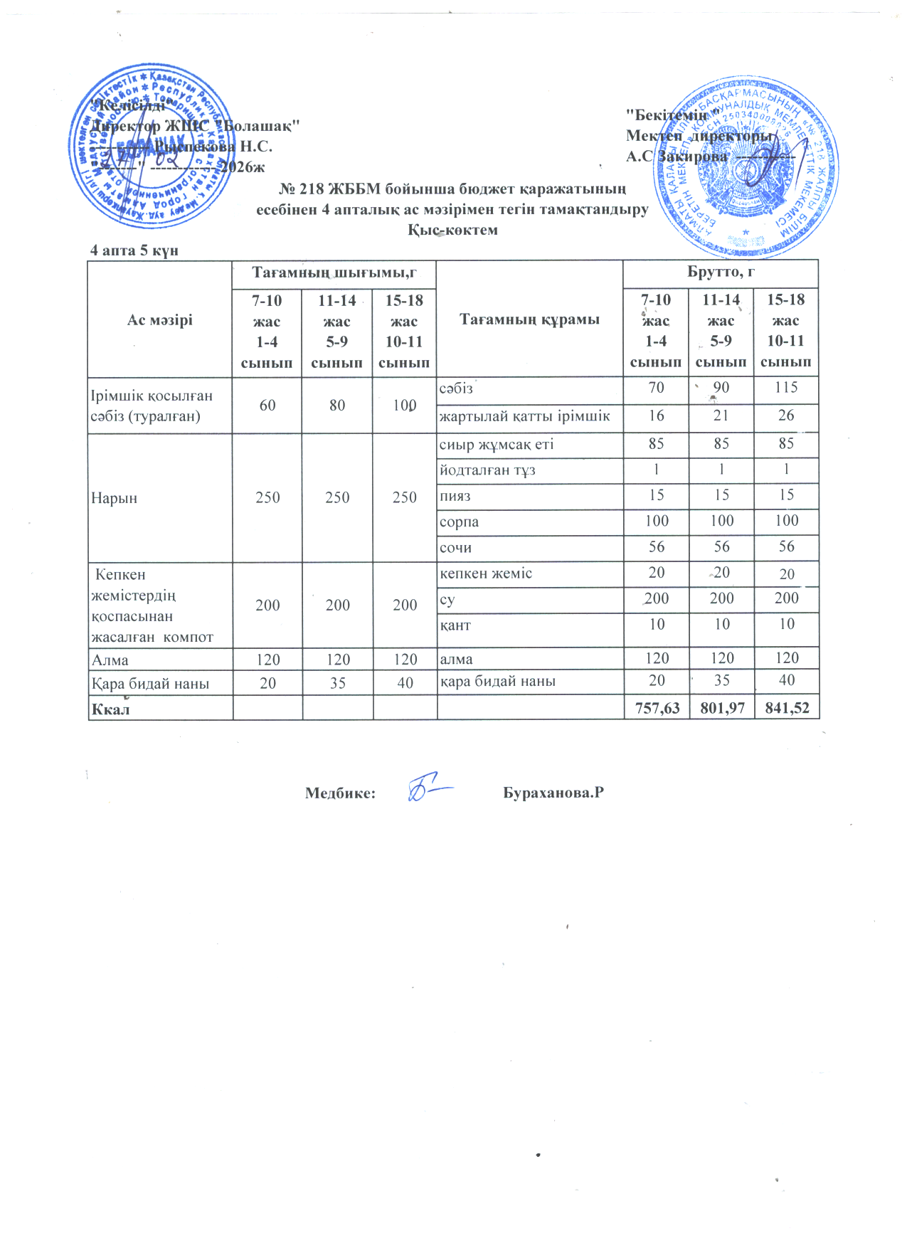 4 апта 5 күн