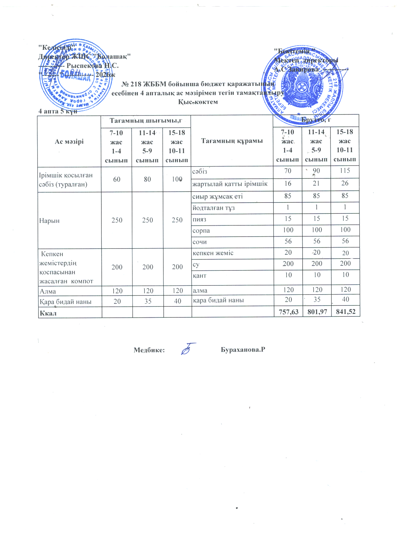 4 апта  5 күн
