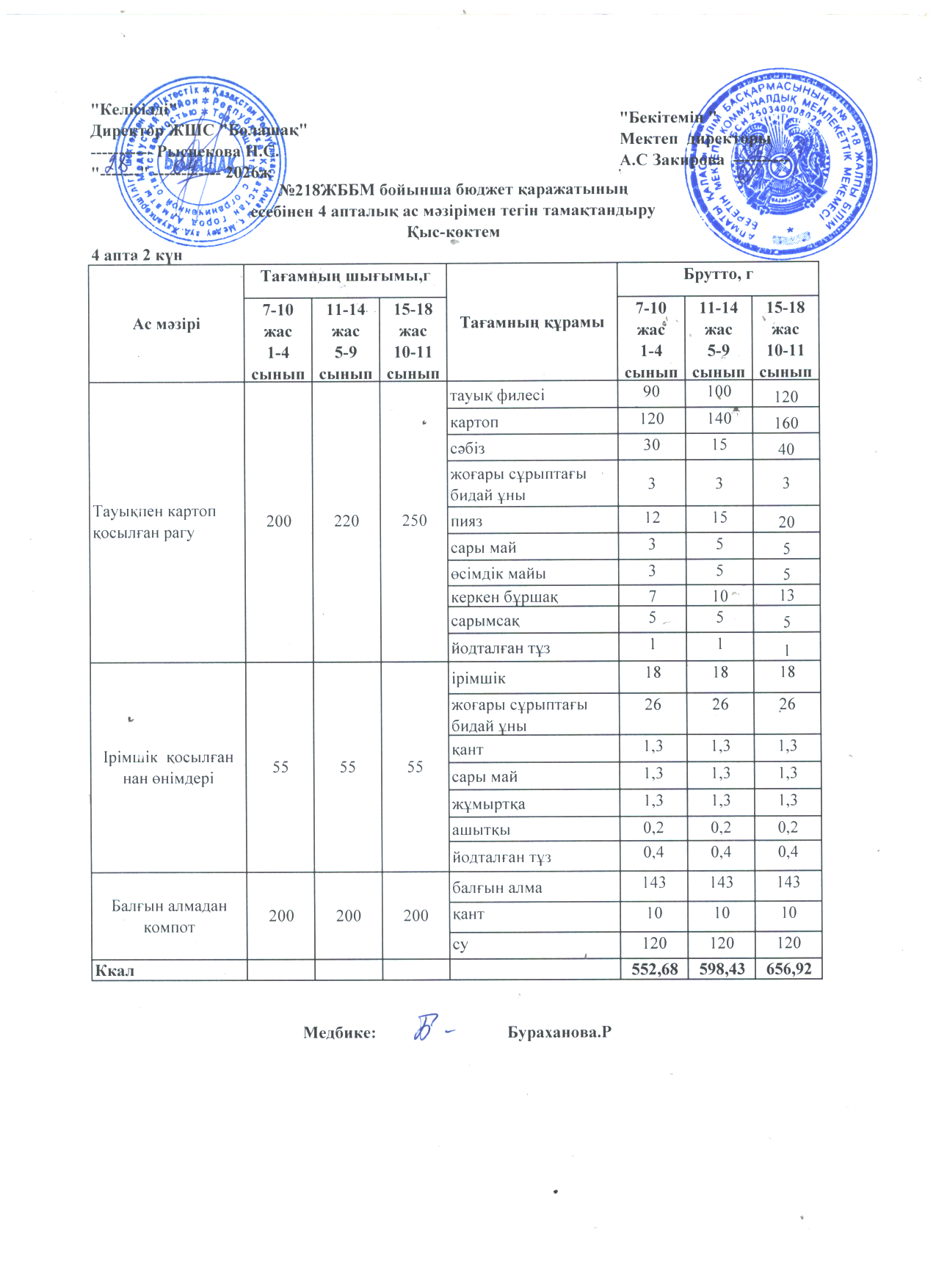 4 апта 2 күн